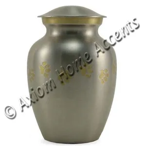 Urne funéraire en métal étain avec empreinte de patte pour cendres de chien et de chat, urne de crémation par Axiom Home Accents Animal, pas cher, indien - Product Image 5