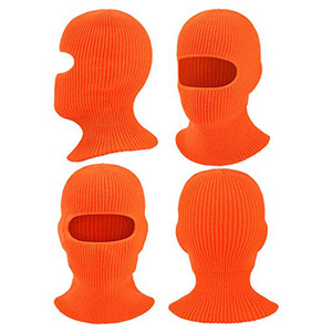 Cagoule en tricot orange, masque intégral, hauteur 36 cm, largeur 20 cm, unisexe, pour l'extérieur, taille adulte - Product Image 4