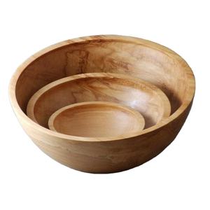 Juego de 3 cuencos redondos de madera Mango, precio barato, cuenco decorativo, artesanías, cuencos de estilo contemporáneo, accesorios de cocina - Product Image 1