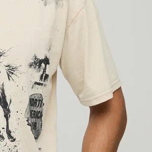 T-shirt court décontracté pour homme, respirant, coupe oversize, séchage rapide, effet vintage délavé, style boxy, vente en gros 2026 - Product Image 6