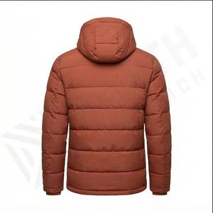 Veste Parka à capuche et col montant pour homme, manteau streetwear épais et chaud, tissu en toile, coupe-vent de couleur unie, nouvelle collection d'hiver - Product Image 3
