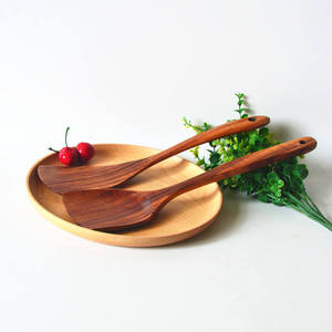 Ensemble de spatules en bois, 2 pièces, ustensiles de cuisine en teck faits à la main, outils de cuisine antiadhésifs, sans danger pour les aliments - Product Image 4