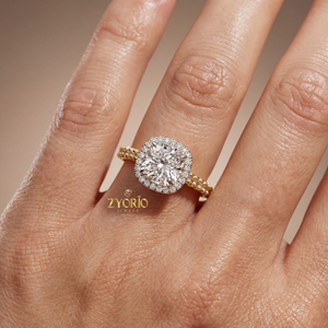 1.78ct <b>Cushion</b> Cut Lab Grown Diamond Halo Engagement Wedding Ring 925 Silver with <b>Round</b> Side Stones Party Bridal Ring Luxury - Product Image 3