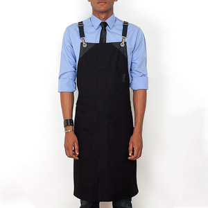 Tablier de cuisine sans manches en PU, style classique avec poches, taille ajustable, durable et respirant pour la cuisine et le travail - Product Image 1