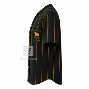 Camiseta personalizada de la hermandad NCBW con logotipo bordado en la parte delantera, color negro y dorado, manga corta, poliéster, para mujer, ropa griega. - Product Image 4