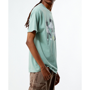 Camisetas de Hombre Personalizadas al por Mayor, Extra Grandes, de Algodón 100% Resistente, con Efecto Desgastado, Camisetas de Manga Corta para Hombre al por Mayor - Product Image 2