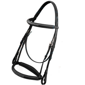 Bridon anglais pour chevaux avec élégante bande frontale, produits équestres de haute qualité, bridon pour chevaux cousu à la main sur mesure pour la course hippique - Product Image 4