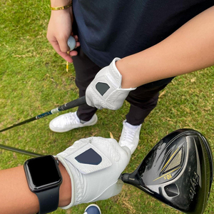 All Weather Genuine Leather Golf <b>Gloves</b> Adjustable Wrist Strap Strong <b>Grip</b> Breathable Design Soft Feel Durable Fit Unisex Sports - Product Image 5