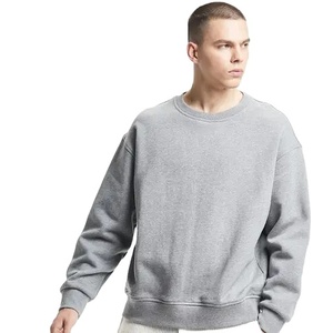 Sudadera con logotipo personalizado de algodón 100% para hombre, hombro caído, cuello redondo pesado, estilo de invierno, diseño personalizable de Pakistán - Product Image 4