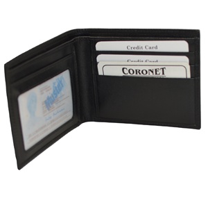 Coronet <b>Men's</b> Slim Bifold <b>Wallet</b> Pu Material Multi-Card Holder Minimalist Design Fold Closure Short Length - Product Image 1