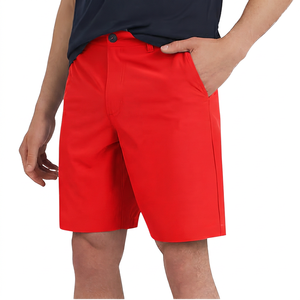Pantalones Cortos Bermuda Azules Sólidos para Hombre, Cintura Media, Cierre de Botones, Estilo Casual, Secado Rápido, Tela de Poliéster, Bolsillos - Product Image 3