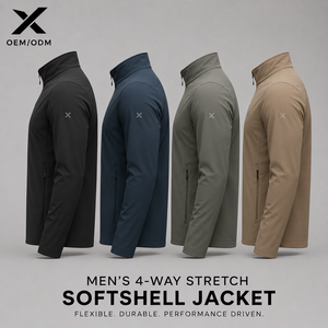 X Sports City Men's 4-Way Stretch Softshell <b>Jacket</b> | Waterproof & Wind-Resistant Thermal <b>Fleece</b> <b>Lined</b> Winter Outerwear OEM/ODM - Product Image 3