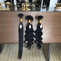 Rambut Manusia Remy India Virgin Berkualitas Tinggi, Kutikula Tertata Rapi, Warna Hitam Alami, Gaya Bergelombang, Cocok untuk Kepang, Tanpa Proses Kimia, Rambut Ganda