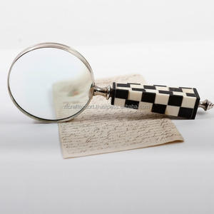 Loupe de poche légère et durable 50/60/65/75/90mm loupe en os de corne pour les personnes âgées lisant un livre journal - Product Image 2