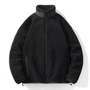 Chaqueta de Forro Polar Grueso Unisex, Abrigo de Invierno Cálido con Cierre Completo y Cuello Alto, Chaqueta de Forro Polar Tipo Teddy para Hombre y Mujer - Product Image 4