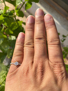 Natural Diamond <b>Cluster</b> Ring 925 Sterling Silver 14K Solid Gold Luxury Rhodium Plated Engagement Ring Promise Ring Bridal - Product Image 5