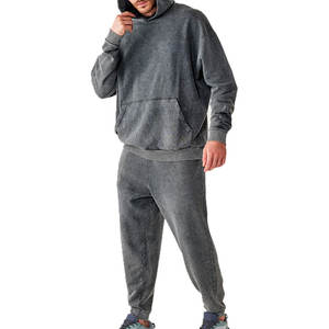 Chándal Informal con Capucha, Lavado Ácido, de Color Sólido, Personalizado, al Por Mayor, 100% Algodón, Suave al Tacto, Más Vendido a Bajo Precio - Product Image 1