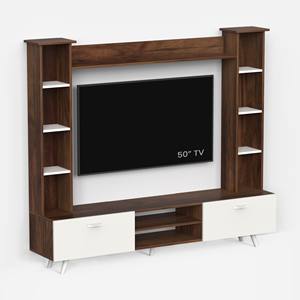 Mueble de TV Moderno BLUEWUD Pinn, Soporte para TV, Panel para TV, Centro de Entretenimiento con Almacenamiento y Estantes para Libros y Decoración - Product Image 5