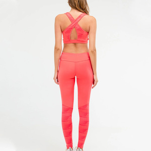 Women's Professional Plain Gym Sports Wear <b>Leggings</b> & Bra 2 Piece Sets Workout Activewear Yoga <b>Leggings</b> Set - Product Image 3