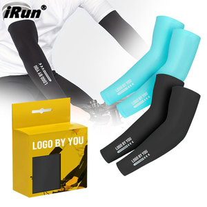 IRun Logotipo impreso personalizado Mangas de brazo de color sólido Mangas deportivas elásticas unisex para adultos para fútbol Golf <span class=keywords><strong>Voleibol</strong></span> - Product Image 1