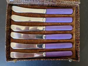 Ensemble de couteaux à beurre en acier inoxydable avec manche en plastique et lame en forme de pied de mouton, couverts de cuisine - Product Image 6