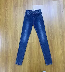 Fashionable Sexy Casual Solid Denim Straight Leggings Trousers Pants Mid Rise Fitted <b>Soft</b> Distressed Ripped <b>Jeans</b> Women Quick - Product Image 3