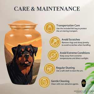 Urna Funeraria para Cenizas de Perro Rottweiler – Urna Conmemorativa de Aluminio para Mascotas - Product Image 5