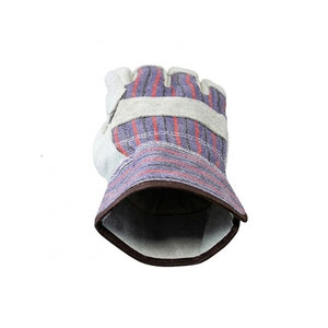 Gants de travail robustes en cuir de vachette pleine fleur, résistants à la chaleur, avec manchette de sécurité, pour l'industrie et le jardinage, antidérapants avec manchette caoutchoutée, certifiés CE - Product Image 4
