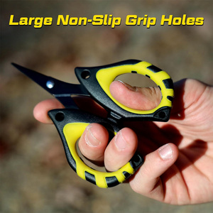 Tijeras de Pesca de 4.5” para Línea Trenzada, Acero Inoxidable con Cuchillas Dentadas, Agarre Antideslizante - Product Image 4