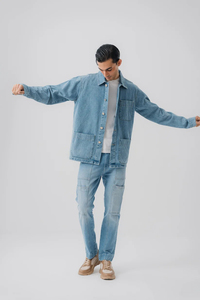 2026 Men's Cotton <b>Denim</b> Jackets Casual Clothing Jackets & <b>Coats</b> Plus Size Custom High Quality Jacket for Men OEM Serviced - Product Image 4