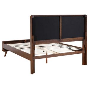 Cama con plataforma Queen de Carson Carrington en nogal oscuro, tapizada - Product Image 6