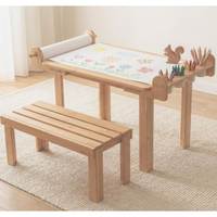 Ensemble chaise et bureau en bois confortable pour les jeunes enfants, idéal pour l'apprentissage et le développement créatif