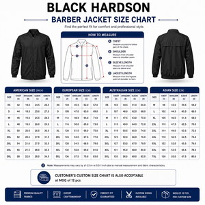 Chaqueta de Barbero Premium de Poliéster Interlock de 280 GSM, Color Rojo con Estampado Completo, Logotipo Personalizado, Cierre Completo - Product Image 5