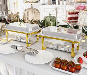 Premium 8QT 304 Stainless Steel Chafing Dish Set of 2 <b>Buffet</b> Food <b>Warmer</b> Set At Cheap Price - Product Image 1