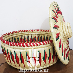 Mini Cesta Redonda de Hierba Natural con Tapa y Asa, Ecológica - Product Image 2