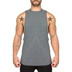 Wholesale Men Gym Tank <b>Top</b> Muscle Gym Singlet Vest Bodybuilding Fitness Workout Training Shirt Custom Gym Stringer Vest for Men - Product Image 1