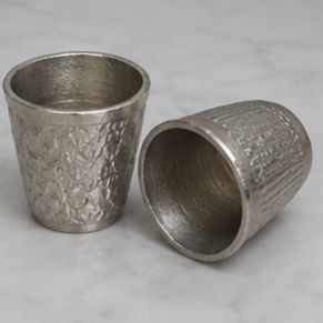 Silver Hammered <b>Candle</b> with Single <b>Wick</b> Scented Luxury Soy Wax Minimalist Decor new Gift Modern Tabletop Home Fragrance - Product Image 2