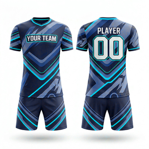 Conjunto de uniforme deportivo de fútbol para hombre, transpirable, de poliéster, con logotipo personalizado - Product Image 6
