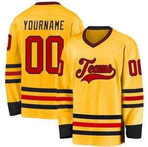Maillot de hockey sur glace 100% polyester, imprimé par transfert thermique, nom de l'équipe personnalisé, logo avant, unisexe adulte pour les équipes de club/ligue/tournoi - Product Image 3