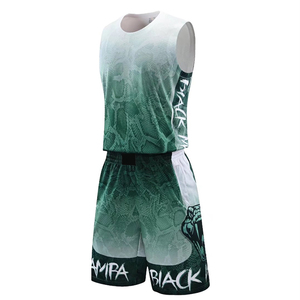 Uniformes de basket-ball de haute qualité 100% polyester sans manches à séchage rapide pour adultes, vêtements d'équipe unisexes, uniforme de basket-ball - Product Image 2