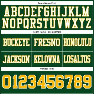 เสื้อฟุตบอลอเมริกันชายแบบสั่งทำ คอวี สีเขียวเหลือง พิมพ์ลายด้วยความร้อน ระบายอากาศได้ดี ซับเหงื่อ ทรงปกติ ด้านหน้า - Product Image 3
