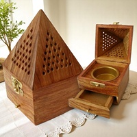 Brûleur bakhoor de style arabe Brûleur bakhoor en bois Mabkhara Brûleur bakhoor en bois en forme de cabane