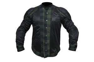 Camisa de Motociclista Premium de Franela a Cuadros con Forro de Aramida, Transpirable, Resistente a Cortes, Negra y Gris, Personalizada para Hombre, Venta al por Mayor OEM, Protección a Granel - Product Image 4