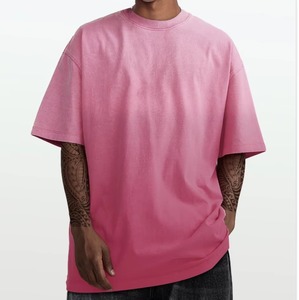 เสื้อยืดคอกลมแขนสั้นทรงโอเวอร์ไซส์สีกากีสำหรับผู้ชาย ผ้าฝ้ายเจอร์ซีย์ 100% ดีไซน์ถักแบบเรียบง่าย สีพื้น สวมใส่สบาย - Product Image 5