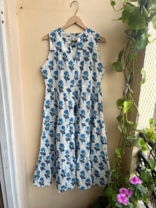 Vestido Bohemio Floral Hippie para Mujer, Estilo Vintage, Sin Mangas, Tribal, con Borlas, Largo hasta el Suelo, Teñido Natural - Product Image 5