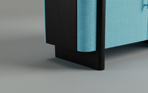 Aparador Moderno de 2 Puertas de Roble Macizo para Sala de Estar, Resistente al Agua, Diseño Minimalista, Ecológico - Product Image 6