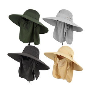 Custom Canvas Fisherman <b>Summer</b> Waterproof Quick Dry Solid Color Fisherman <b>Hat</b> <b>Summer</b> Outdoor Sunproof Wide Brim Sun Bucket <b>Hats</b> - Product Image 3