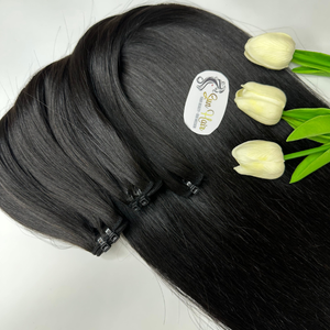 Extensiones de Cabello Humano Vietnamita 100% Remy Natural, Super Double Drawn, Cutícula Alineada, Alta Calidad, Trama Cruda, Liso, Todos los Colores - Product Image 4