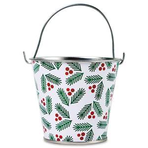 Macetas Decorativas Navideñas Personalizadas, Macetas de Metal Galvanizado Impresas para Exteriores, Decoración del Hogar para Regalos de Navidad - Product Image 3