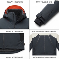 Veste de ski alpin AeroShield 3L Pro personnalisée pour homme, imperméable 20K, respirante, en Cordura, laine mérinos, nylon Ripstop, col montant